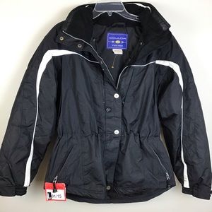 Couloir Fusion black/white ski jacket in size 14.